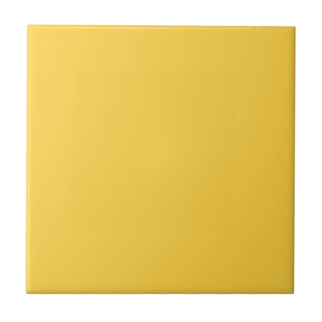 Daisy Center Yellow Square Kitchen and Bathroom Ceramic Tile (Front)