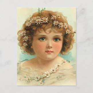 Daisy Chain Girl Postcard