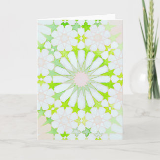 "Daisy Chain" Islamic geometry greeting card