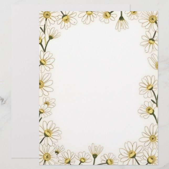 Daisy Chain Stationery Paper (Front/Back)