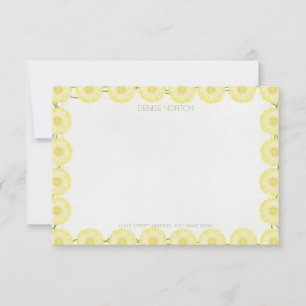 Daisy Chain Yellow Gerbera Note Card