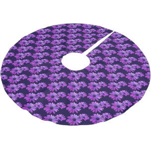 Daisy Christmas Tree Blue Daisy Flowers Tree Skirt