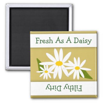 Daisy Clean Dirty Indicator Dishwasher Magnet by csinvitations at Zazzle