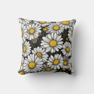 Daisy Comic Style Throw Pillow