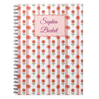Daisy Coquette Stripes Notepad Notebook