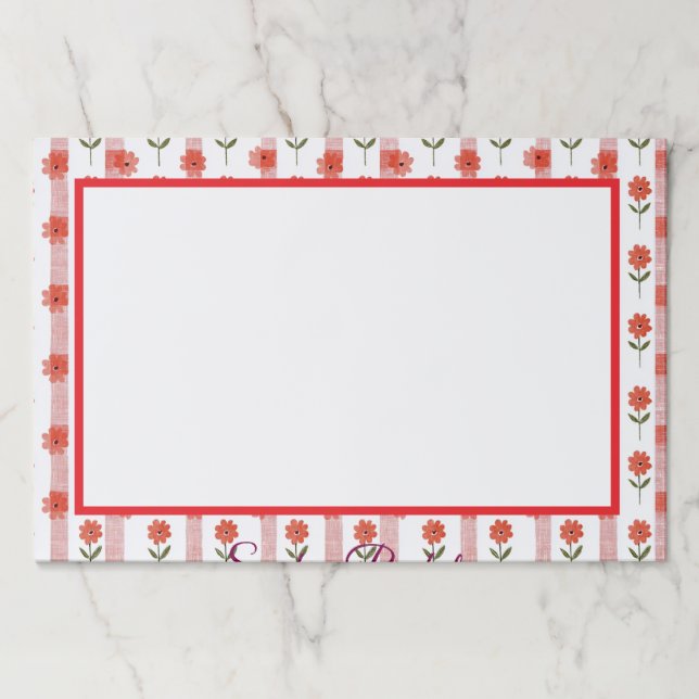 Daisy Coquette Stripes Notepad Paper Pad (Front)