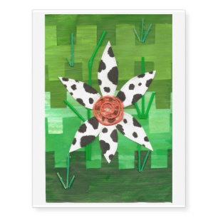 Daisy Cow Temporary Tattoo