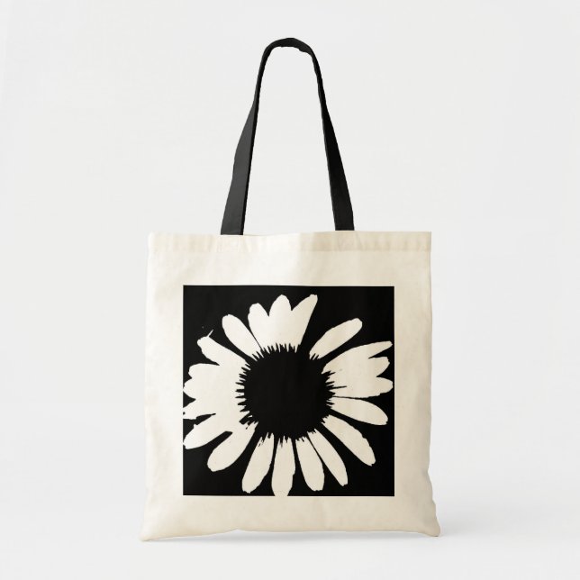 Daisy Crazy - Black & White Daisy Bag (Front)