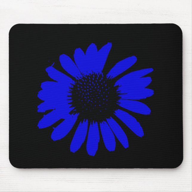 "Daisy Crazy" - Royal Blue Mouse Pad (Front)