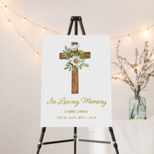 Daisy Cross Memorial Funeral Foam Board