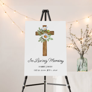 Daisy Cross Memorial Funeral Foam Board