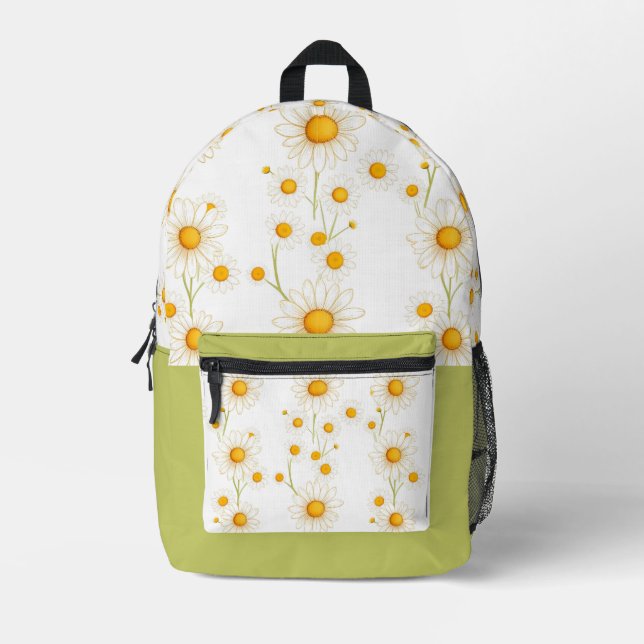 daisy customized design printed backpack (Front)