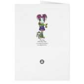 "Daisy" Cute Flower Child Cat Fairy Art Card (Back)