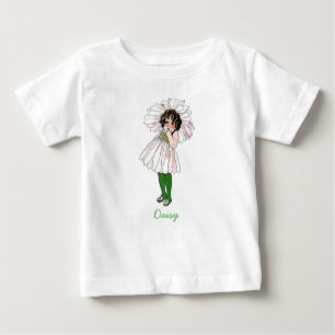 Daisy Cute Little Girl Flower Child Floral Vintage Baby T-Shirt