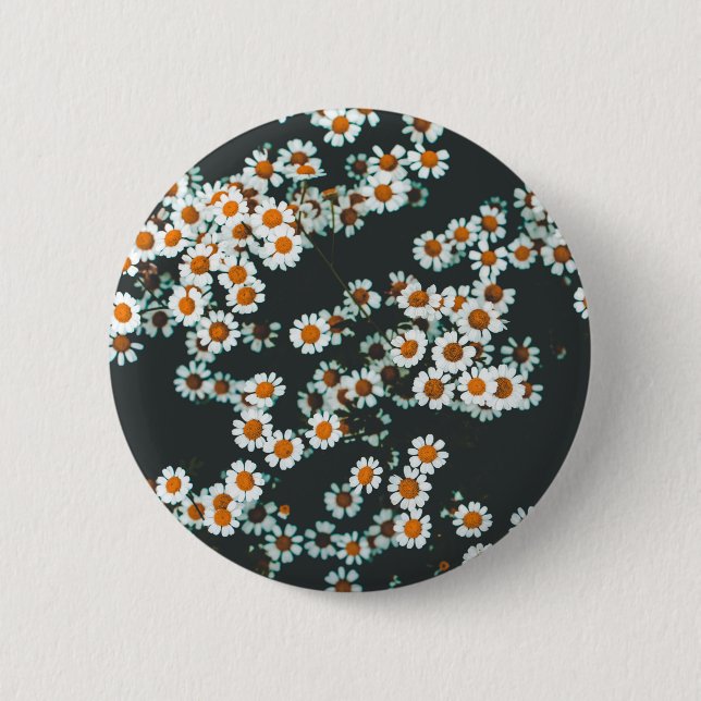 Daisy Daisies Floral Button (Front)
