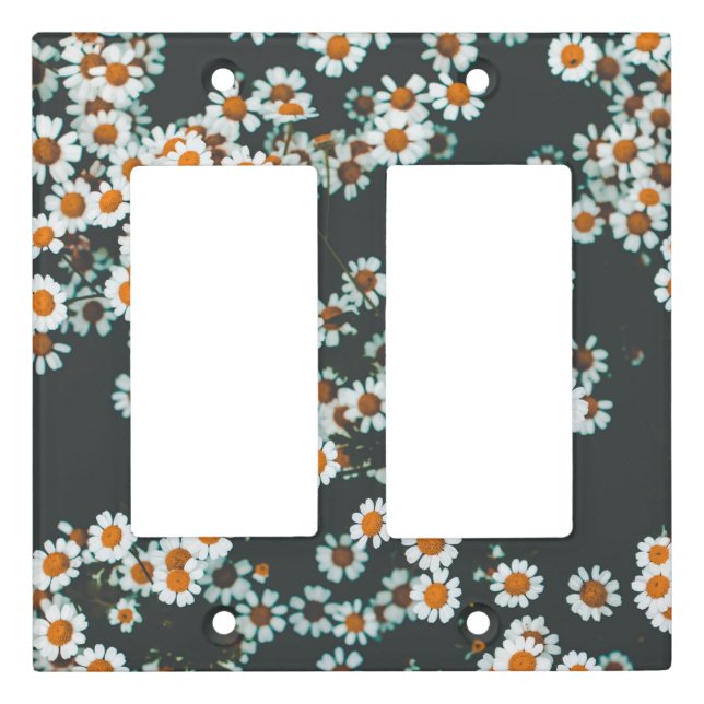 Daisy Daisies Floral Light Switch Cover (Front)