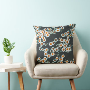 Daisy Daisies Floral Throw Pillow