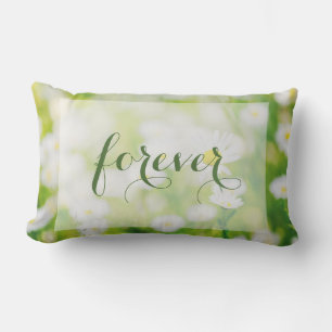 Daisy Daisies Flower Floral Summer Wedding Forever Lumbar Pillow