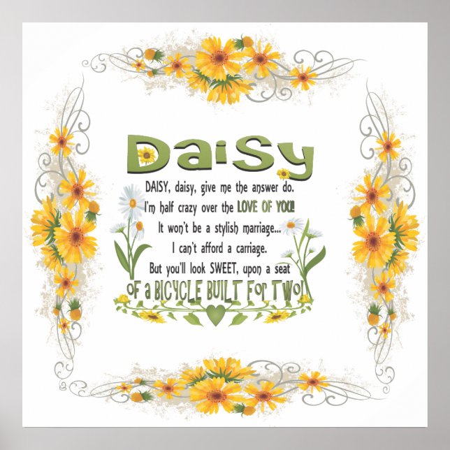 Daisy, daisy give me your answer do. poster (Front)