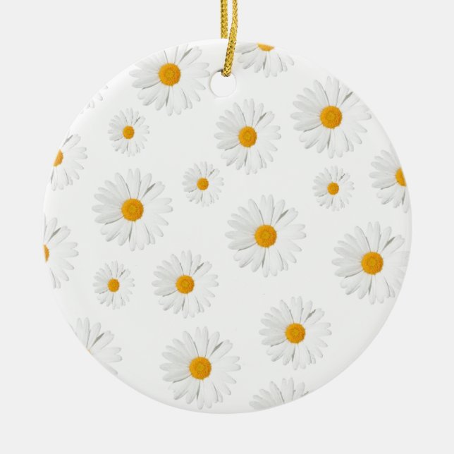 Daisy, daisy - lovely flower design ceramic ornament (Front)