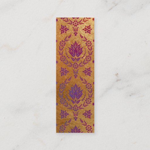 Customizable Daisy Damask, BRUSHED METAL Business Card Template