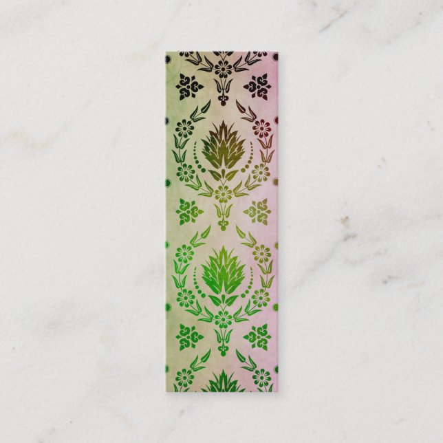 Daisy Damask, COLOR BURN Mini Business Card (Front)