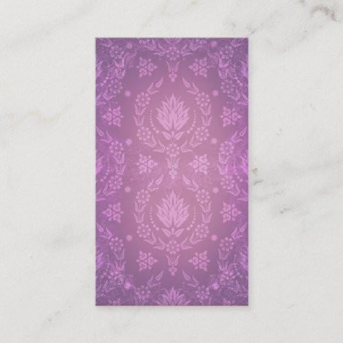 Daisy Damask, Ghostly in Shades of Plum and Pink Business Card