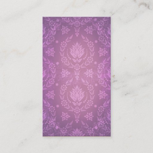 Customizable Daisy Damask, Ghostly in Shades of Plum and Pink Business Card