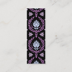Daisy Damask, PASTELS ON BLACK Mini Business Card