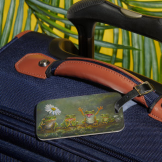 "Daisy Day" Frogs Luggage Tag