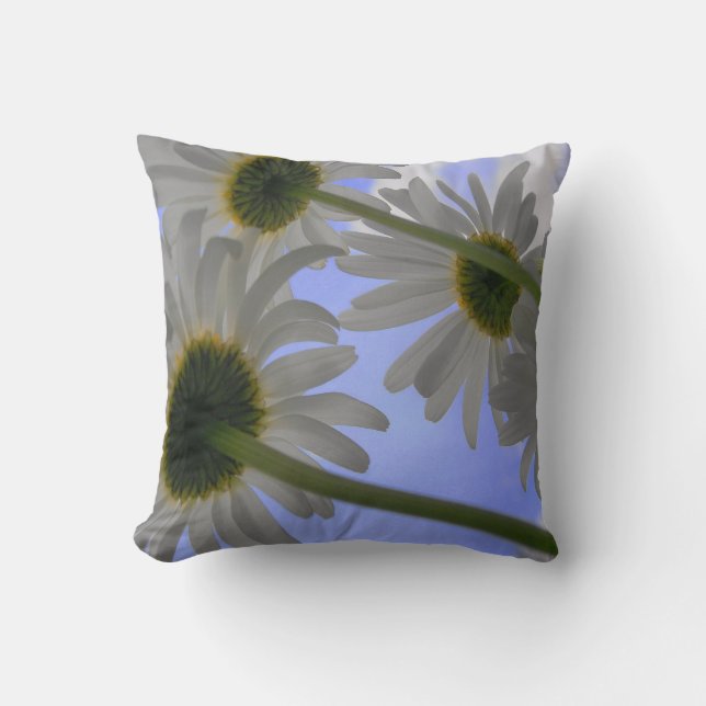 Daisy Days Flower Throw Pillow (Front)