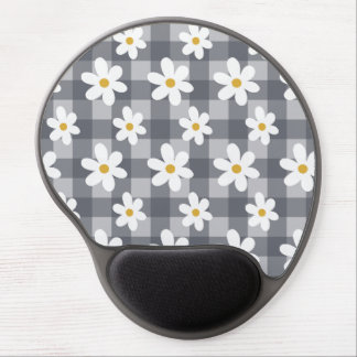Daisy Days Gel Mousepad - Black Gingham