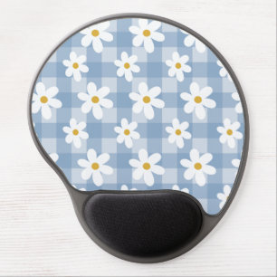 Daisy Days Gel Mousepad - Blue Gingham