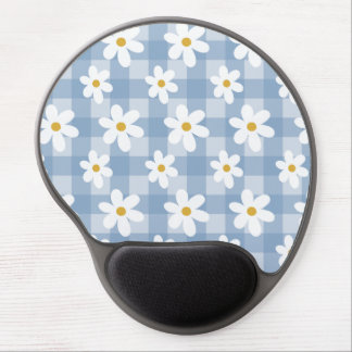 Daisy Days Gel Mousepad - Blue Gingham