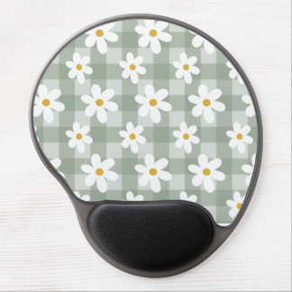 Daisy Days Gel Mousepad - Green Gingham