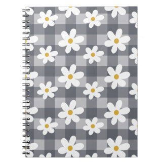 Daisy Days Notebook - Black Gingham
