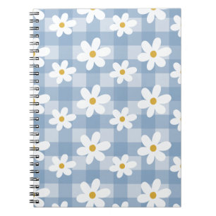 Daisy Days Notebook - Blue Gingham