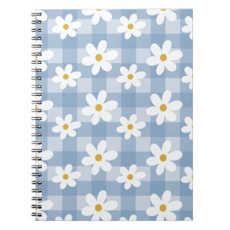 Daisy Days Notebook - Blue Gingham