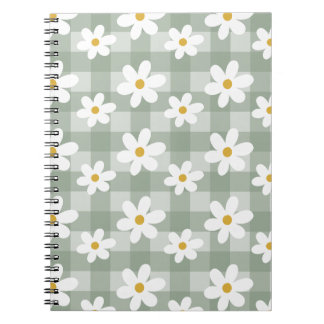 Daisy Days Notebook - Green Gingham