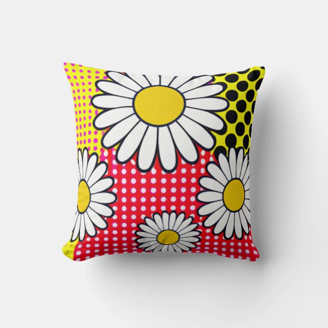 Daisy Days Throw Pillow (Front)