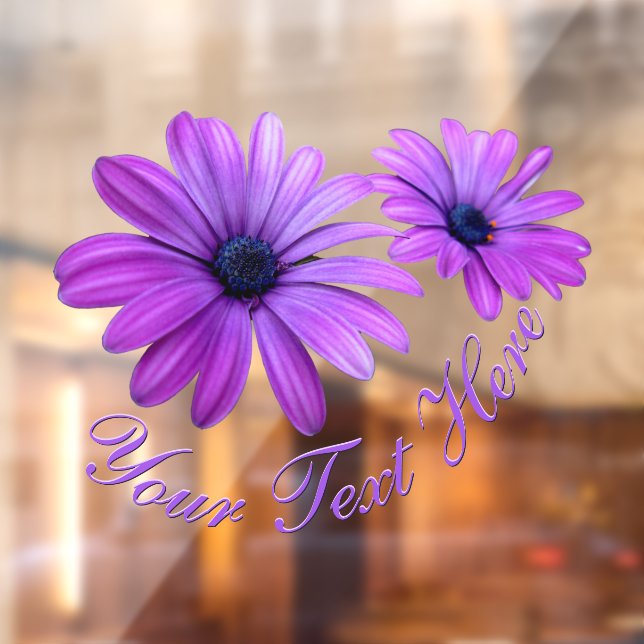 Daisy Decal Personalize Gerbera Daisy Window Cling (Sheet 2)