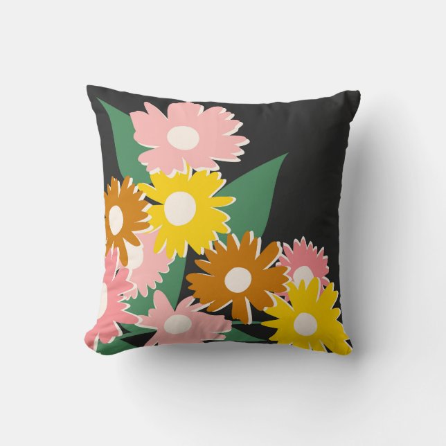 Daisy Delight Throw Pillow (Front)