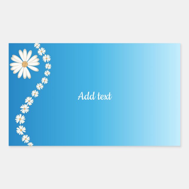Daisy Design Template Rectangular Sticker (Front)