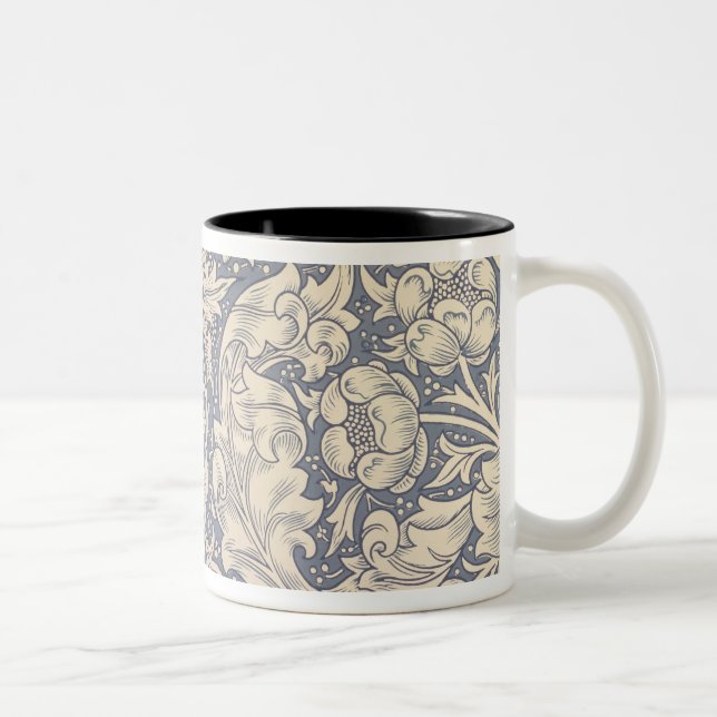 'Daisy' design (textile) Two-Tone Coffee Mug (Right)