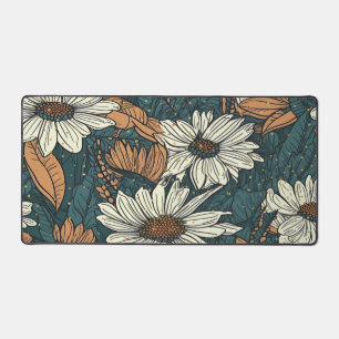 Daisy Desk Mat in Fall Colors