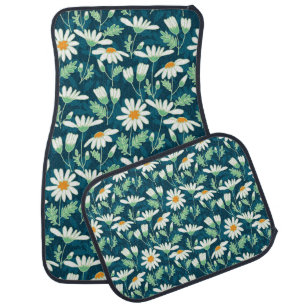Daisy Ditsy Chamomile Romantic Print Car Floor Mat
