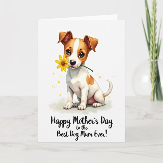 Daisy Dog Mothers Day Card (Front)