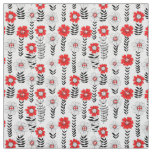 Daisy doodles  in red and black fabric