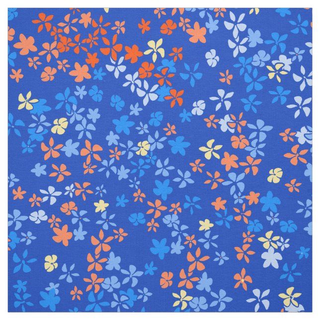 Daisy Dot Vintage Psychedelic Floral Fabric (Swatch)