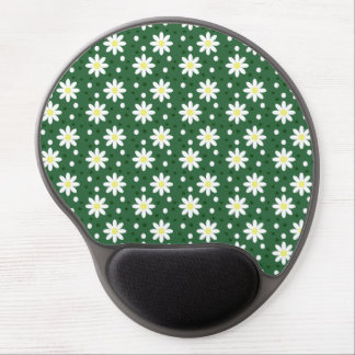 daisy dots green gel mouse pad